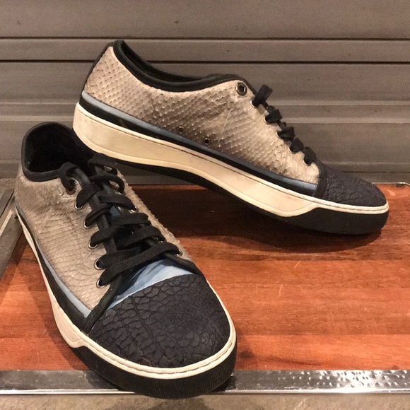 lanvin snakeskin sneakers